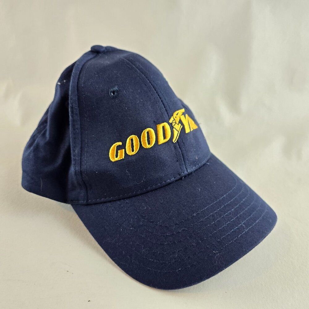 Goodyear Baseball Cap Mens One Size Blue Adjustable Strap Hat Racing Automotive